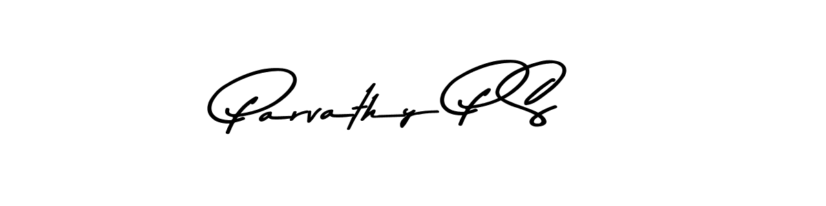 Design your own signature with our free online signature maker. With this signature software, you can create a handwritten (Asem Kandis PERSONAL USE) signature for name Parvathy P S. Parvathy P S signature style 9 images and pictures png