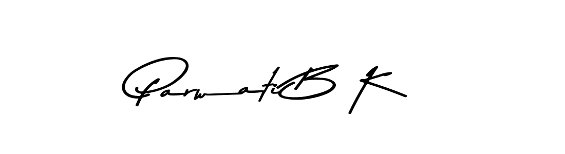 Also You can easily find your signature by using the search form. We will create Parwati B K name handwritten signature images for you free of cost using Asem Kandis PERSONAL USE sign style. Parwati B K signature style 9 images and pictures png