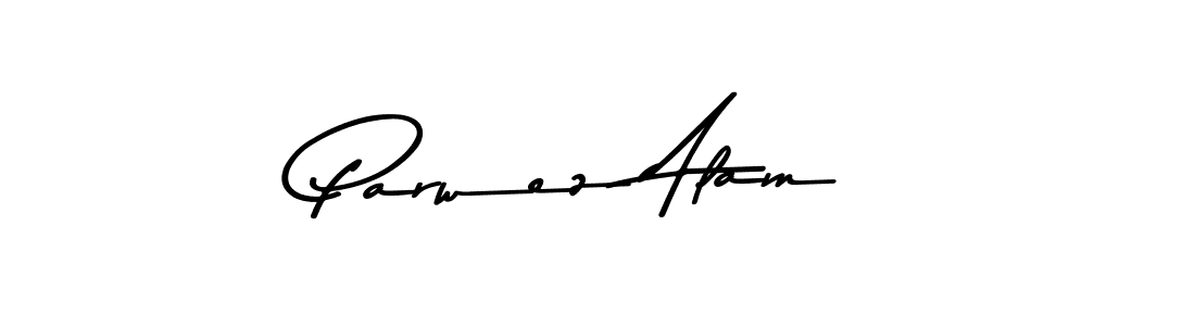 How to make Parwez Alam name signature. Use Asem Kandis PERSONAL USE style for creating short signs online. This is the latest handwritten sign. Parwez Alam signature style 9 images and pictures png