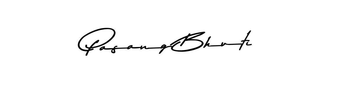 Design your own signature with our free online signature maker. With this signature software, you can create a handwritten (Asem Kandis PERSONAL USE) signature for name Pasang Bhuti. Pasang Bhuti signature style 9 images and pictures png