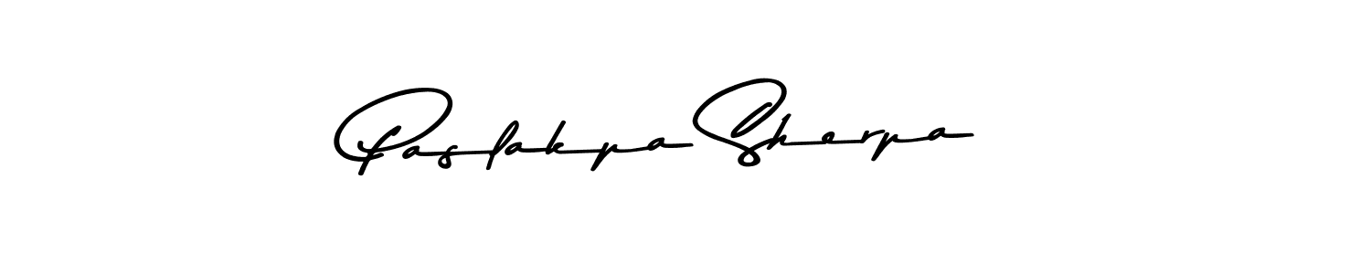 How to make Paslakpa Sherpa signature? Asem Kandis PERSONAL USE is a professional autograph style. Create handwritten signature for Paslakpa Sherpa name. Paslakpa Sherpa signature style 9 images and pictures png