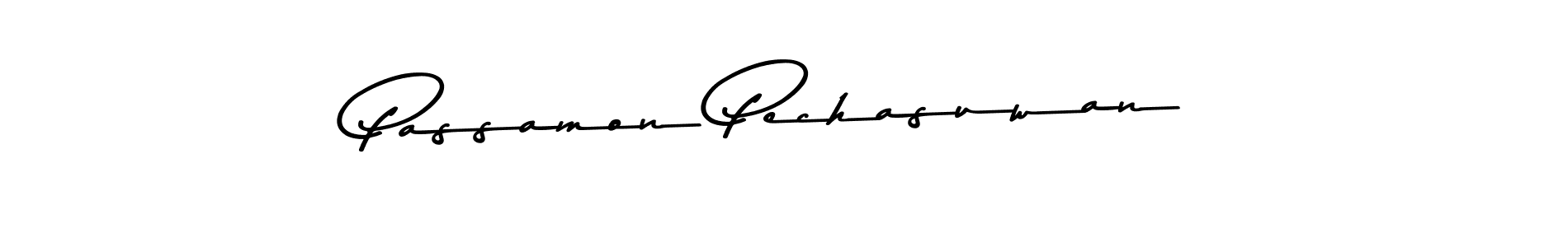 Use a signature maker to create a handwritten signature online. With this signature software, you can design (Asem Kandis PERSONAL USE) your own signature for name Passamon Pechasuwan. Passamon Pechasuwan signature style 9 images and pictures png
