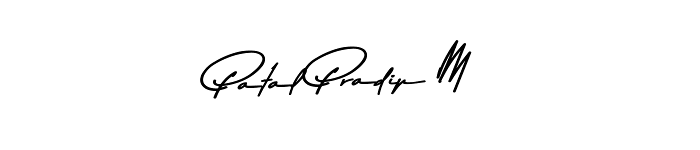 You should practise on your own different ways (Asem Kandis PERSONAL USE) to write your name (Patal Pradip M) in signature. don't let someone else do it for you. Patal Pradip M signature style 9 images and pictures png