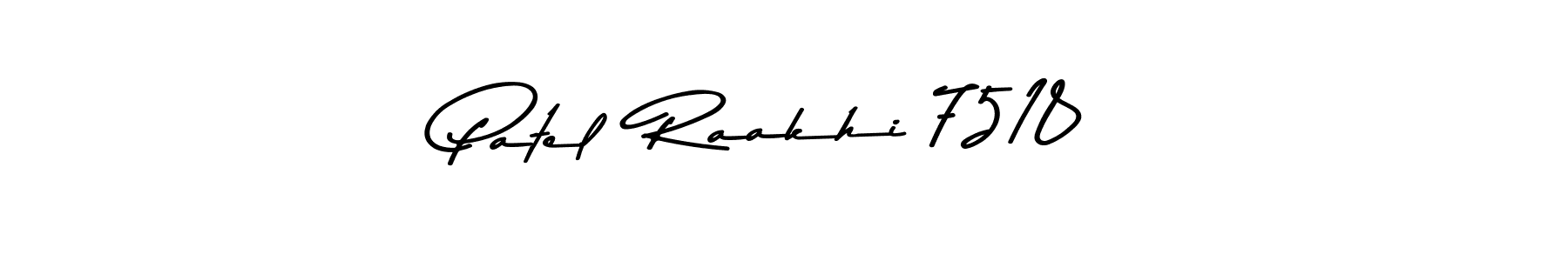 Similarly Asem Kandis PERSONAL USE is the best handwritten signature design. Signature creator online .You can use it as an online autograph creator for name Patel  Raakhi 7518. Patel  Raakhi 7518 signature style 9 images and pictures png