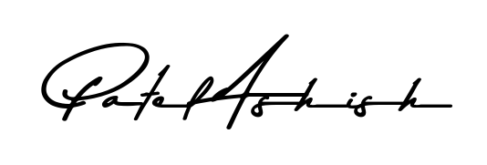 Download transparent PNG signature for name Patel Ashish styled with Asem Kandis PERSONAL USE font. Ready to paste directly into PDF and Word agreements. Patel Ashish signature style 9 images and pictures png