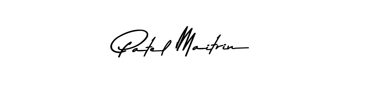 Make a beautiful signature design for name Patel Maitrin. With this signature (Asem Kandis PERSONAL USE) style, you can create a handwritten signature for free. Patel Maitrin signature style 9 images and pictures png