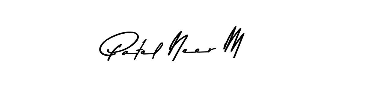 if you are searching for the best signature style for your name Patel Neer M. so please give up your signature search. here we have designed multiple signature styles  using Asem Kandis PERSONAL USE. Patel Neer M signature style 9 images and pictures png