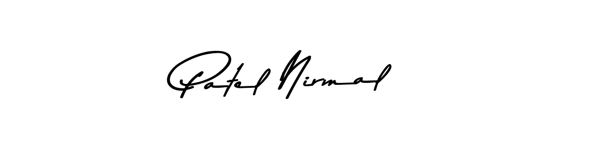 Make a beautiful signature design for name Patel Nirmal. With this signature (Asem Kandis PERSONAL USE) style, you can create a handwritten signature for free. Patel Nirmal signature style 9 images and pictures png
