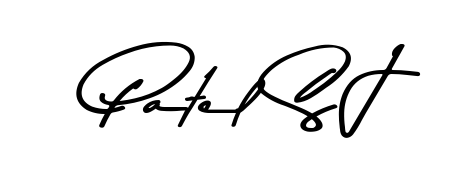 Create a beautiful signature design for name Patel S J. With this signature (Asem Kandis PERSONAL USE) fonts, you can make a handwritten signature for free. Patel S J signature style 9 images and pictures png