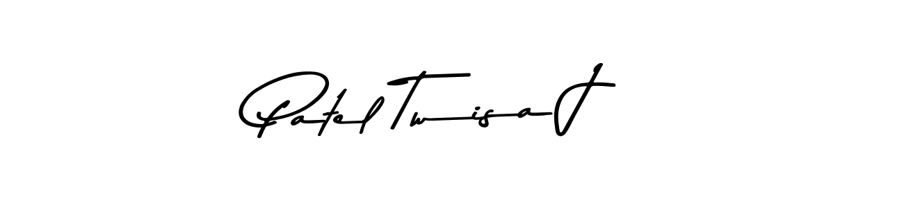 Create a beautiful signature design for name Patel Twisa J. With this signature (Asem Kandis PERSONAL USE) fonts, you can make a handwritten signature for free. Patel Twisa J signature style 9 images and pictures png