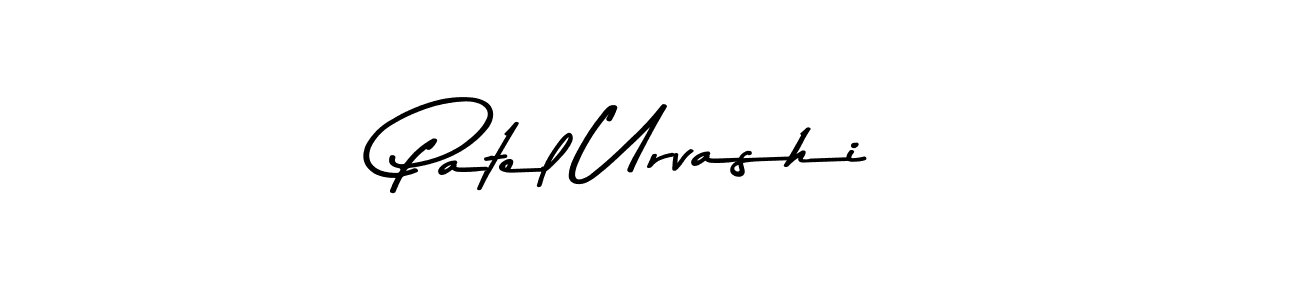 How to make Patel Urvashi name signature. Use Asem Kandis PERSONAL USE style for creating short signs online. This is the latest handwritten sign. Patel Urvashi signature style 9 images and pictures png