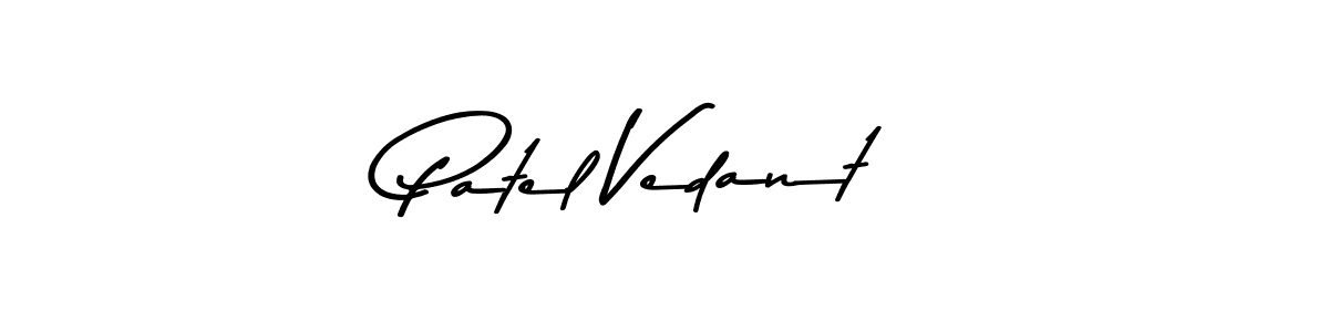 How to make Patel Vedant signature? Asem Kandis PERSONAL USE is a professional autograph style. Create handwritten signature for Patel Vedant name. Patel Vedant signature style 9 images and pictures png