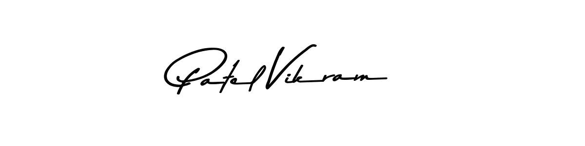 How to make Patel Vikram name signature. Use Asem Kandis PERSONAL USE style for creating short signs online. This is the latest handwritten sign. Patel Vikram signature style 9 images and pictures png