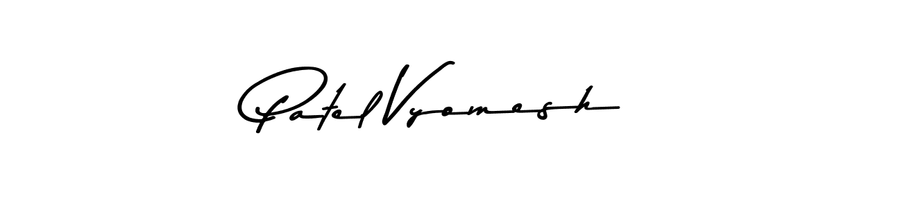 Asem Kandis PERSONAL USE is a professional signature style that is perfect for those who want to add a touch of class to their signature. It is also a great choice for those who want to make their signature more unique. Get Patel Vyomesh name to fancy signature for free. Patel Vyomesh signature style 9 images and pictures png