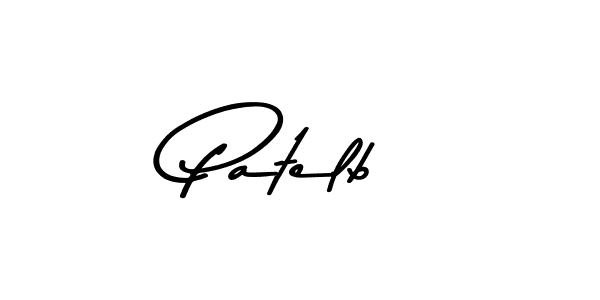 Create a beautiful signature design for name Patelb. With this signature (Asem Kandis PERSONAL USE) fonts, you can make a handwritten signature for free. Patelb signature style 9 images and pictures png