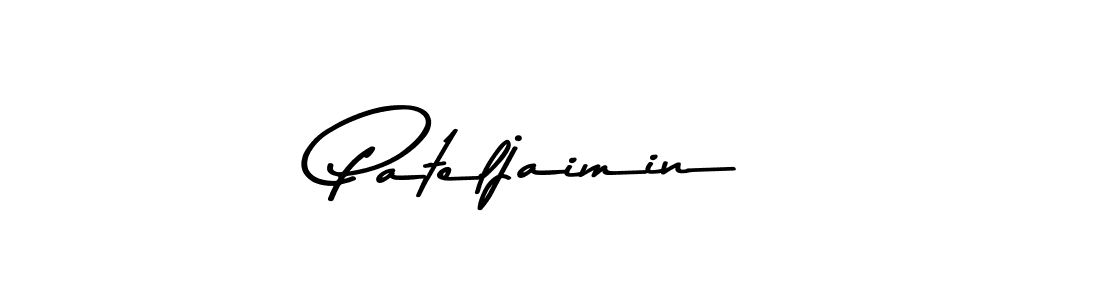 Make a beautiful signature design for name Pateljaimin. With this signature (Asem Kandis PERSONAL USE) style, you can create a handwritten signature for free. Pateljaimin signature style 9 images and pictures png