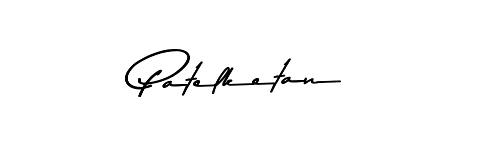 Design your own signature with our free online signature maker. With this signature software, you can create a handwritten (Asem Kandis PERSONAL USE) signature for name Patelketan. Patelketan signature style 9 images and pictures png