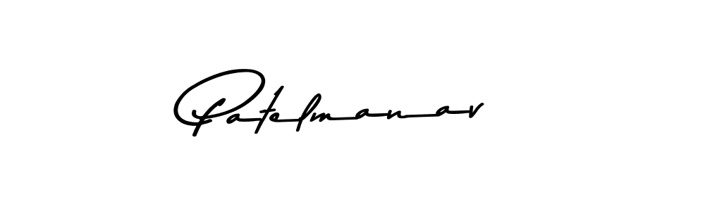 How to make Patelmanav name signature. Use Asem Kandis PERSONAL USE style for creating short signs online. This is the latest handwritten sign. Patelmanav signature style 9 images and pictures png