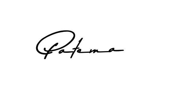Design your own signature with our free online signature maker. With this signature software, you can create a handwritten (Asem Kandis PERSONAL USE) signature for name Patema. Patema signature style 9 images and pictures png