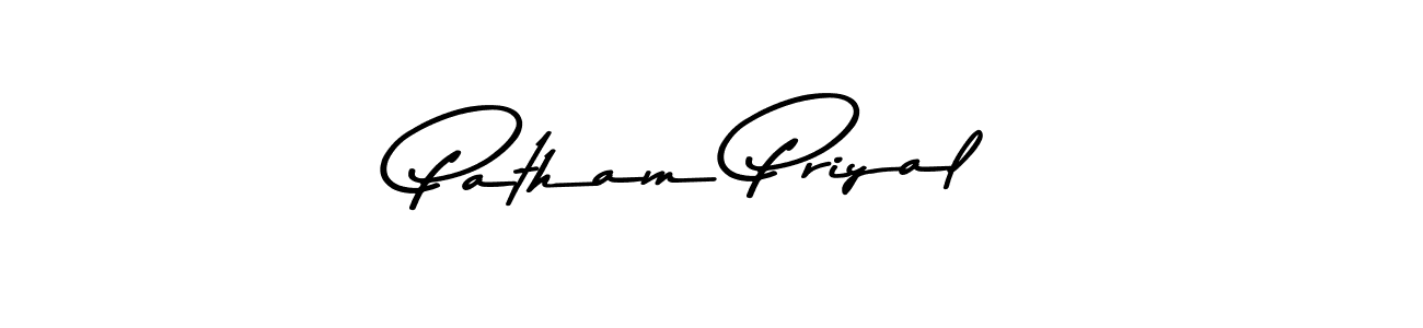 Patham Priyal stylish signature style. Best Handwritten Sign (Asem Kandis PERSONAL USE) for my name. Handwritten Signature Collection Ideas for my name Patham Priyal. Patham Priyal signature style 9 images and pictures png