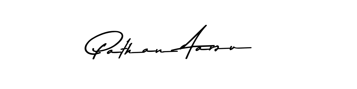 How to make Pathan Aarzu name signature. Use Asem Kandis PERSONAL USE style for creating short signs online. This is the latest handwritten sign. Pathan Aarzu signature style 9 images and pictures png