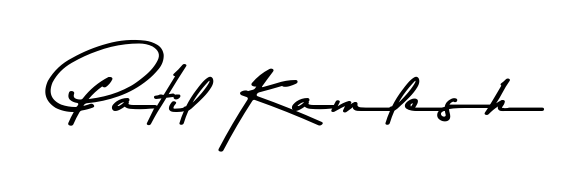 Upgrade your professional image with Patil Kamlesh signature created with Asem Kandis PERSONAL USE font. Fast, free, and watermark-free download. Patil Kamlesh signature style 9 images and pictures png