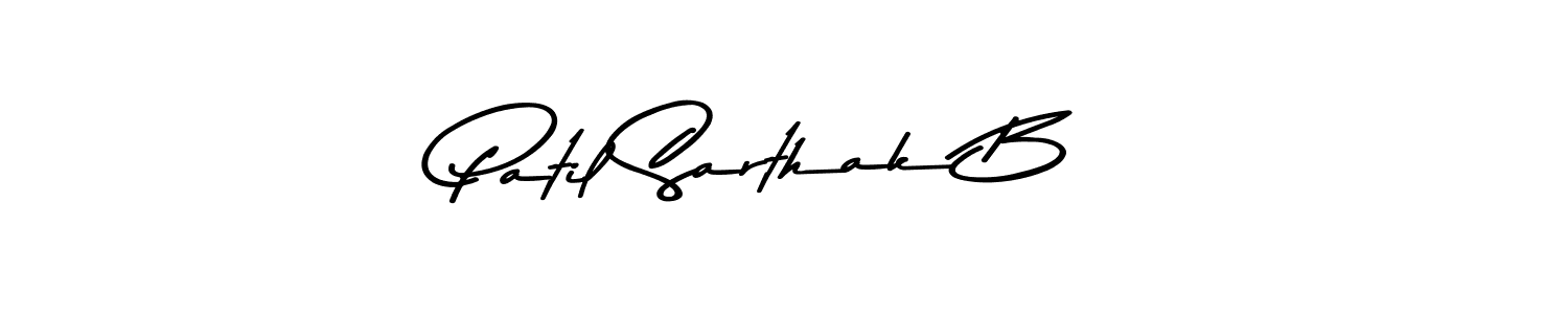 if you are searching for the best signature style for your name Patil Sarthak B. so please give up your signature search. here we have designed multiple signature styles  using Asem Kandis PERSONAL USE. Patil Sarthak B signature style 9 images and pictures png