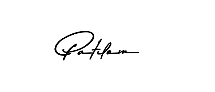 How to make Patilom name signature. Use Asem Kandis PERSONAL USE style for creating short signs online. This is the latest handwritten sign. Patilom signature style 9 images and pictures png