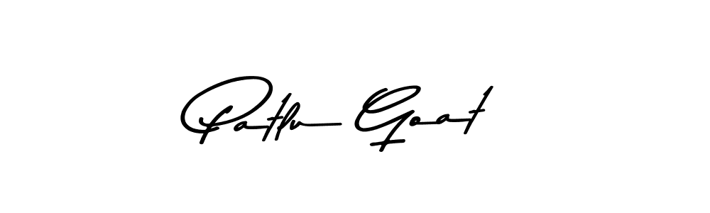 How to make Patlu Goat name signature. Use Asem Kandis PERSONAL USE style for creating short signs online. This is the latest handwritten sign. Patlu Goat signature style 9 images and pictures png