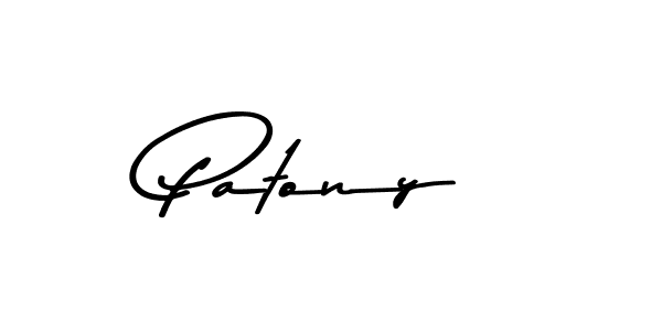 Design your own signature with our free online signature maker. With this signature software, you can create a handwritten (Asem Kandis PERSONAL USE) signature for name Patony. Patony signature style 9 images and pictures png