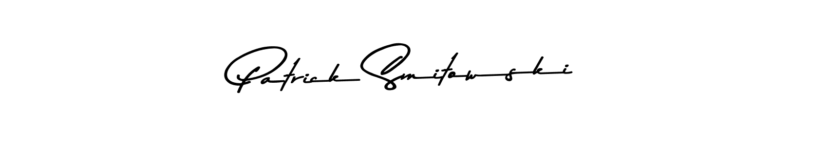 if you are searching for the best signature style for your name Patrick Smitowski. so please give up your signature search. here we have designed multiple signature styles  using Asem Kandis PERSONAL USE. Patrick Smitowski signature style 9 images and pictures png