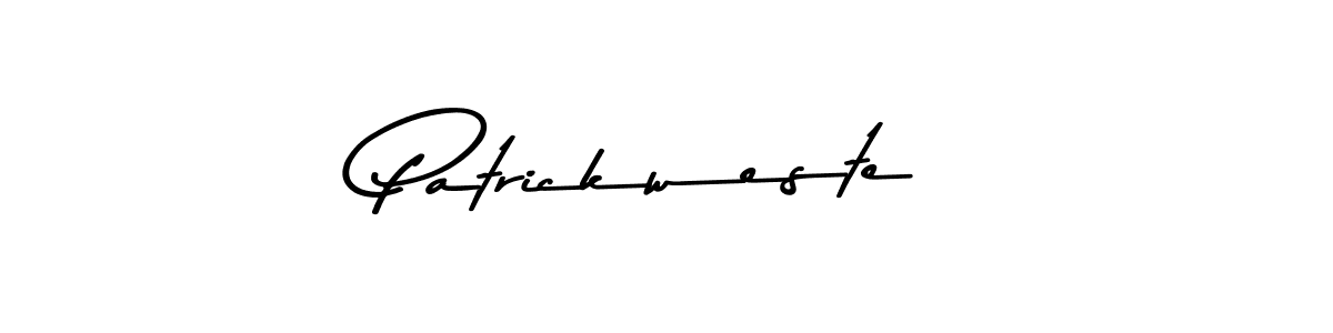 Patrickweste stylish signature style. Best Handwritten Sign (Asem Kandis PERSONAL USE) for my name. Handwritten Signature Collection Ideas for my name Patrickweste. Patrickweste signature style 9 images and pictures png