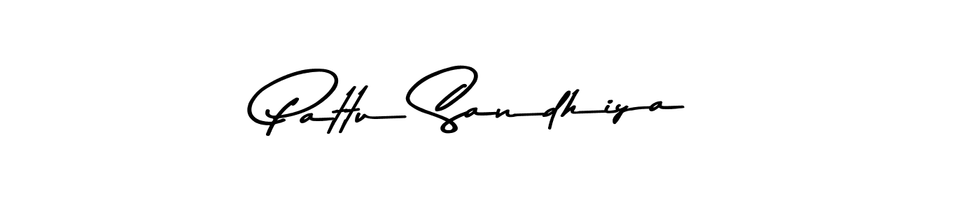 Use a signature maker to create a handwritten signature online. With this signature software, you can design (Asem Kandis PERSONAL USE) your own signature for name Pattu Sandhiya. Pattu Sandhiya signature style 9 images and pictures png