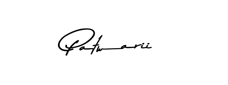 Design your own signature with our free online signature maker. With this signature software, you can create a handwritten (Asem Kandis PERSONAL USE) signature for name Patwarii. Patwarii signature style 9 images and pictures png