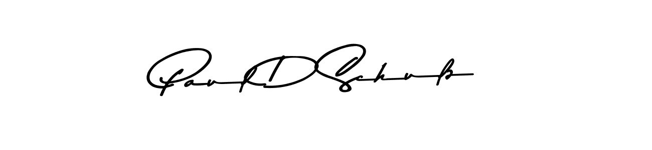 Design your own signature with our free online signature maker. With this signature software, you can create a handwritten (Asem Kandis PERSONAL USE) signature for name Paul D Schulz. Paul D Schulz signature style 9 images and pictures png