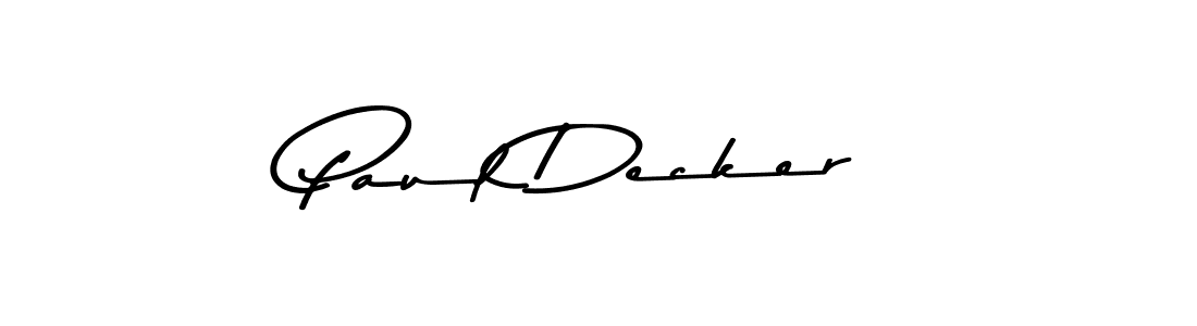 Design your own signature with our free online signature maker. With this signature software, you can create a handwritten (Asem Kandis PERSONAL USE) signature for name Paul Decker. Paul Decker signature style 9 images and pictures png