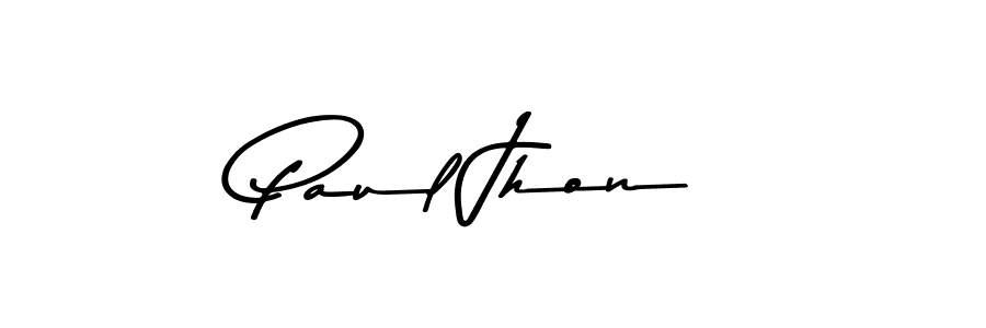 Make a beautiful signature design for name Paul Jhon. With this signature (Asem Kandis PERSONAL USE) style, you can create a handwritten signature for free. Paul Jhon signature style 9 images and pictures png