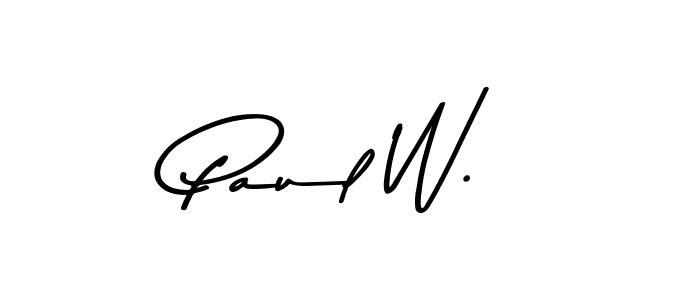 The best way (Asem Kandis PERSONAL USE) to make a short signature is to pick only two or three words in your name. The name Paul W. include a total of six letters. For converting this name. Paul W. signature style 9 images and pictures png