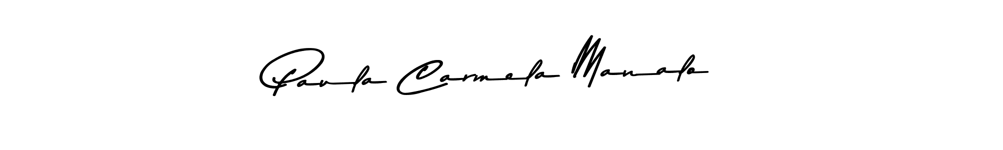 Create a beautiful signature design for name Paula Carmela Manalo. With this signature (Asem Kandis PERSONAL USE) fonts, you can make a handwritten signature for free. Paula Carmela Manalo signature style 9 images and pictures png