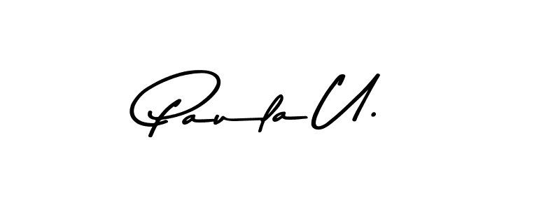 Use a signature maker to create a handwritten signature online. With this signature software, you can design (Asem Kandis PERSONAL USE) your own signature for name Paula U.. Paula U. signature style 9 images and pictures png