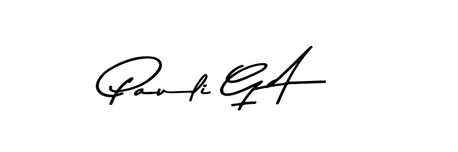 How to make Pauli G A name signature. Use Asem Kandis PERSONAL USE style for creating short signs online. This is the latest handwritten sign. Pauli G A signature style 9 images and pictures png