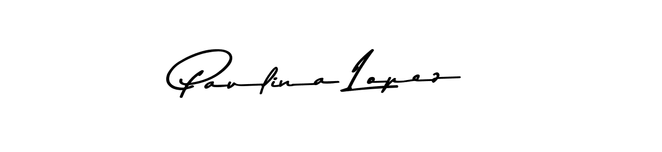 How to make Paulina Lopez name signature. Use Asem Kandis PERSONAL USE style for creating short signs online. This is the latest handwritten sign. Paulina Lopez signature style 9 images and pictures png