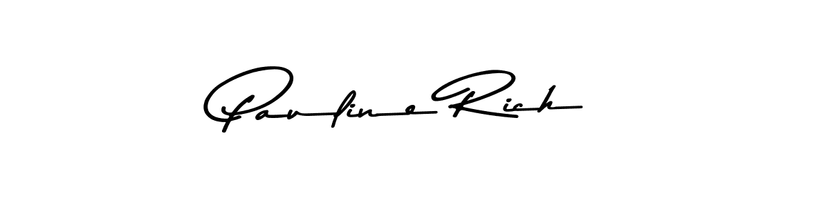 How to make Pauline Rich name signature. Use Asem Kandis PERSONAL USE style for creating short signs online. This is the latest handwritten sign. Pauline Rich signature style 9 images and pictures png