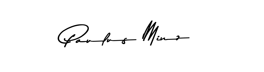 Design your own signature with our free online signature maker. With this signature software, you can create a handwritten (Asem Kandis PERSONAL USE) signature for name Paulus Minz. Paulus Minz signature style 9 images and pictures png