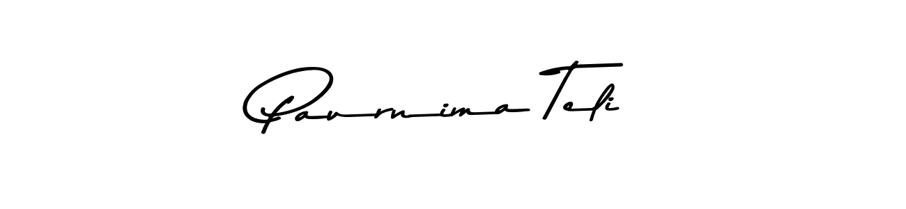 Also we have Paurnima Teli name is the best signature style. Create professional handwritten signature collection using Asem Kandis PERSONAL USE autograph style. Paurnima Teli signature style 9 images and pictures png