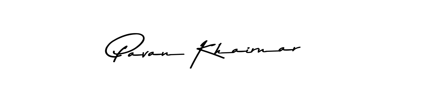 Create a beautiful signature design for name Pavan Khairnar. With this signature (Asem Kandis PERSONAL USE) fonts, you can make a handwritten signature for free. Pavan Khairnar signature style 9 images and pictures png