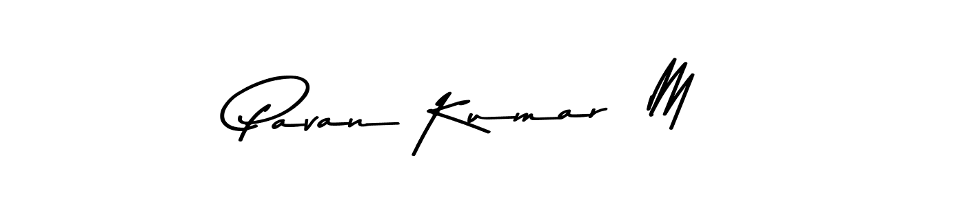 Asem Kandis PERSONAL USE is a professional signature style that is perfect for those who want to add a touch of class to their signature. It is also a great choice for those who want to make their signature more unique. Get Pavan Kumar  M name to fancy signature for free. Pavan Kumar  M signature style 9 images and pictures png