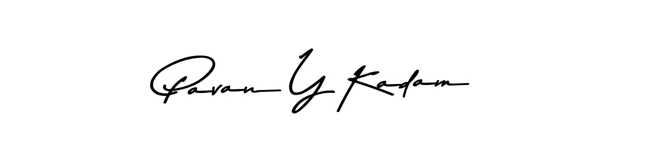 How to make Pavan Y Kadam signature? Asem Kandis PERSONAL USE is a professional autograph style. Create handwritten signature for Pavan Y Kadam name. Pavan Y Kadam signature style 9 images and pictures png