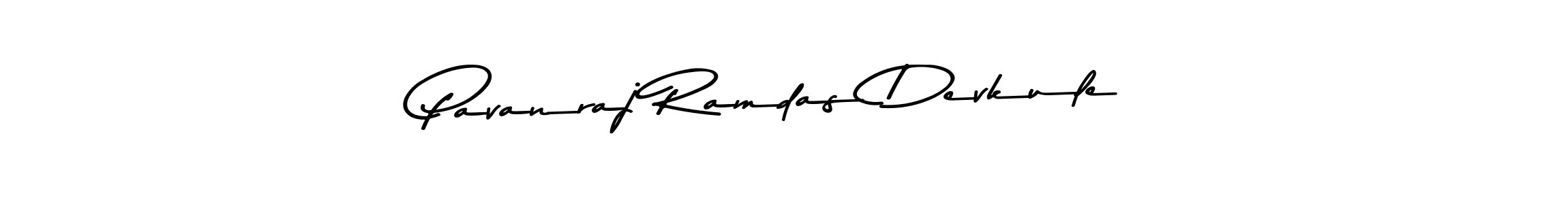 How to make Pavanraj Ramdas Devkule name signature. Use Asem Kandis PERSONAL USE style for creating short signs online. This is the latest handwritten sign. Pavanraj Ramdas Devkule signature style 9 images and pictures png