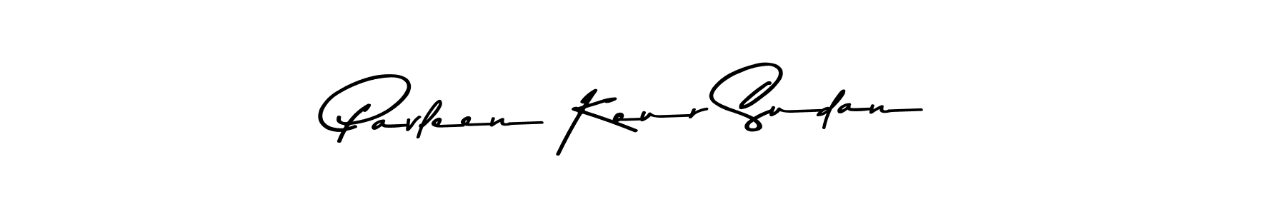 Create a beautiful signature design for name Pavleen Kour Sudan. With this signature (Asem Kandis PERSONAL USE) fonts, you can make a handwritten signature for free. Pavleen Kour Sudan signature style 9 images and pictures png